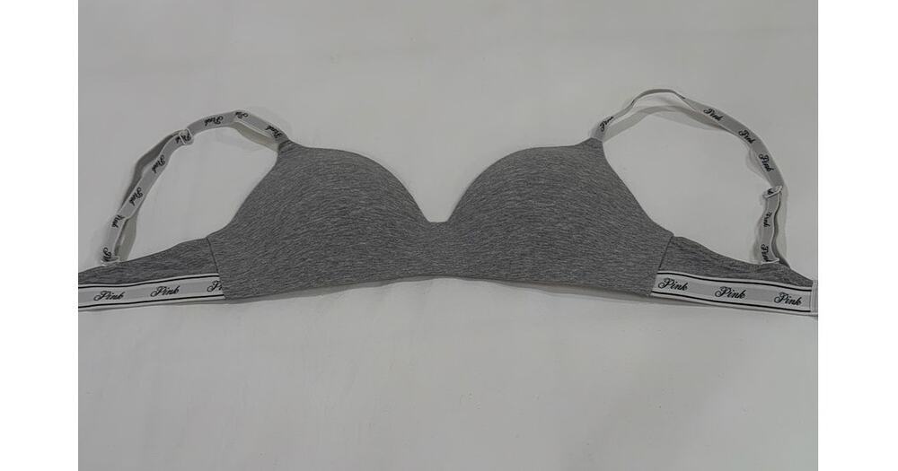 Pink Wireless Push Up Bra 34D Women's Intimates Gray White